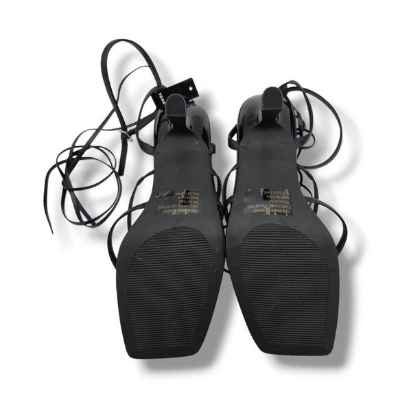 Torrid Wrap Heel Thong Sandal Womens 10.5WW Extra Wide Black - Picture 8 of 10